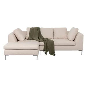 KARE Design Sofá de canto Gianna 250cm creme c/chaise à esq New