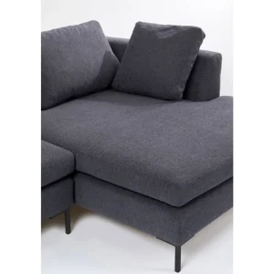 KARE Design Sofá de canto Gianni Cinzento Lado Esquerdo Outlet