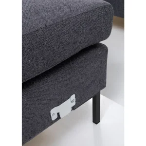 KARE Design Sofá de canto Gianni Cinzento Lado Esquerdo Outlet