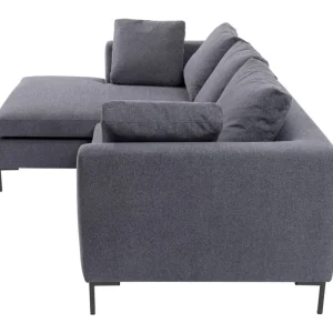 KARE Design Sofá de canto Gianni Cinzento Lado Esquerdo Outlet