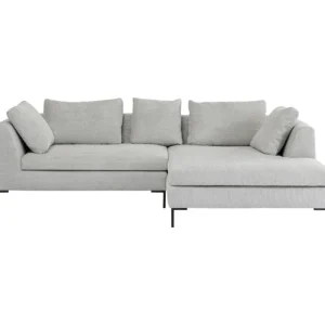 KARE Design Sofá de canto Gianni Cord Grey direito New