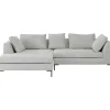 KARE Design Sofá de canto Gianni Cord Grey esquerdo Online
