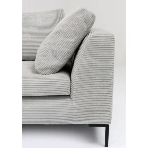 KARE Design Sofá de canto Gianni Cord Grey esquerdo Online