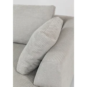 KARE Design Sofá de canto Gianni Cord Grey direito New