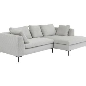 KARE Design Sofá de canto Gianni Cord Grey direito New