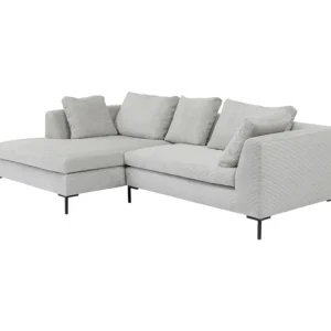 KARE Design Sofá de canto Gianni Cord Grey esquerdo Online
