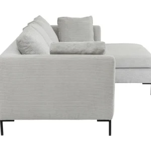 KARE Design Sofá de canto Gianni Cord Grey direito New