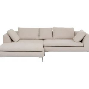 KARE Design Sofá de canto Gianni Creme Links Chrom New
