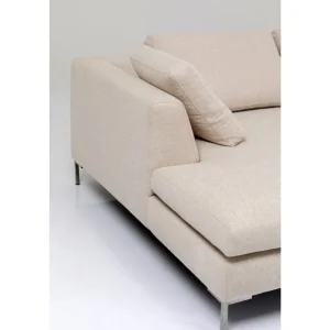 KARE Design Sofá de canto Gianni Creme Links Chrom New