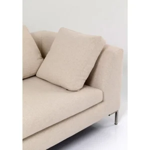 KARE Design Sofá de canto Gianni Creme Links Chrom New