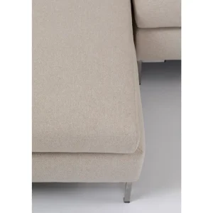 KARE Design Sofá de canto Gianni Creme Links Chrom New