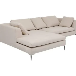 KARE Design Sofá de canto Gianni Creme Links Chrom New