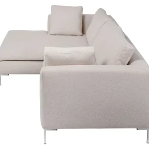 KARE Design Sofá de canto Gianni Creme Links Chrom New