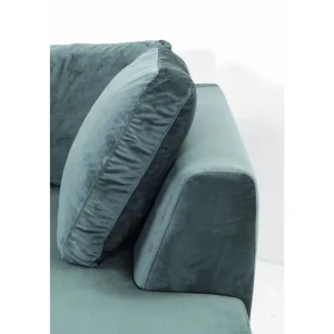 KARE Design Sofá de Canto Gianni em veludo Verde c/chaise à drt. Outlet