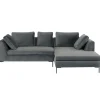 KARE Design Sofá de canto Gianni Small Velvet Grey direito New