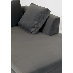 KARE Design Sofá de canto Gianni Small Velvet Grey direito New