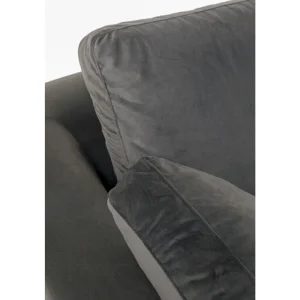 KARE Design Sofá de canto Gianni Small Velvet Grey direito New