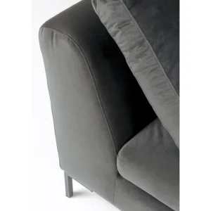 KARE Design Sofá de canto Gianni Small Velvet Grey direito New