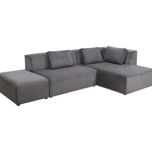 KARE Design Sofá de canto Infinity Cord cinzento direito New