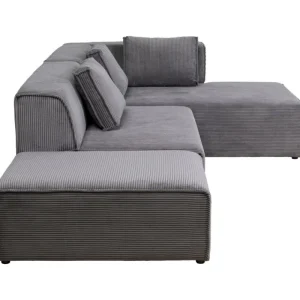 KARE Design Sofá de canto Infinity Cord cinzento direito New