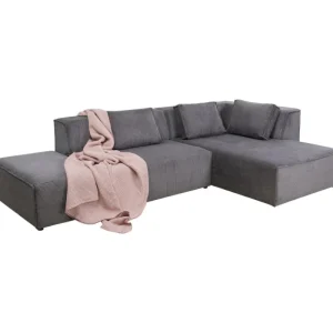 KARE Design Sofá de canto Infinity Cord cinzento direito New