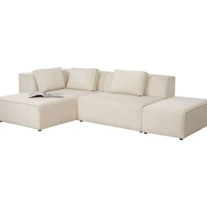 KARE Design Sofá de canto Infinity Cord Crem esquerdo Hot