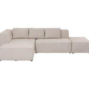 KARE Design Sofá de canto Infinity otomana creme esquerdo Sale