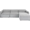 KARE Design Sofá de canto Lucca Cinzento Direito 255 cm New