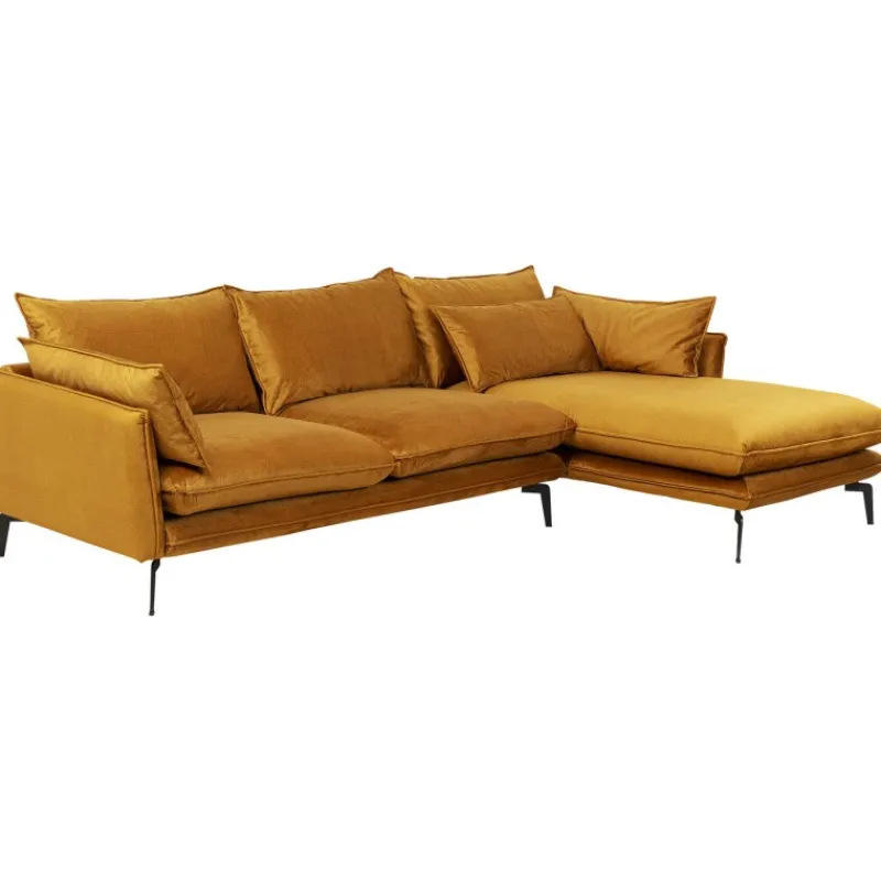 sof_de_canto_monza_chaise_10.webp KARE Design Sofá de Canto Monza Chaise à Dt.veludo Curry 296cm Discount