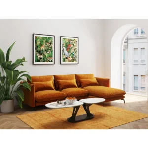 KARE Design Sofá de Canto Monza Chaise à Dt.veludo Curry 296cm Discount
