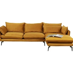 KARE Design Sofá de Canto Monza Chaise à Dt.veludo Curry 296cm Discount