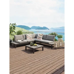 KARE Design Sofá de Exterior Holiday Preto (4 peças) Best