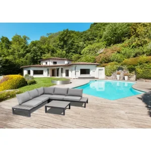 KARE Design Sofá de Exterior Holiday Preto (4 peças) Best