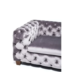 KARE Design Sofá Desire Cinzento 3 lug. Fashion
