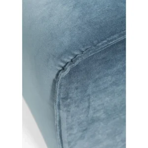 KARE Design Sofá Infinity c/ chaise à Esq, em veludo Azul Discount