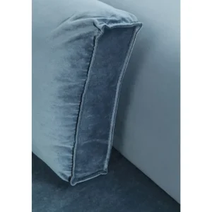 KARE Design Sofá Infinity c/ chaise à Esq, em veludo Azul Discount