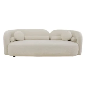 KARE Design Sofá Kelly Boucle de 3 lugares em creme Fashion