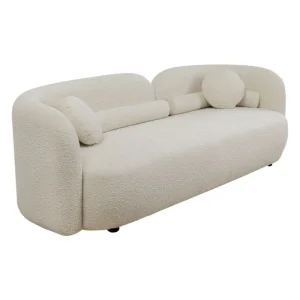 KARE Design Sofá Kelly Boucle de 3 lugares em creme Fashion
