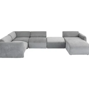 KARE Design Sofá Living Landscape 2 Lucca Cinzento Direito 328 cm Clearance
