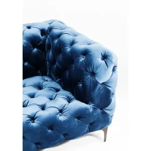 KARE Design Sofá Look 180cm em veludo Azul Sale