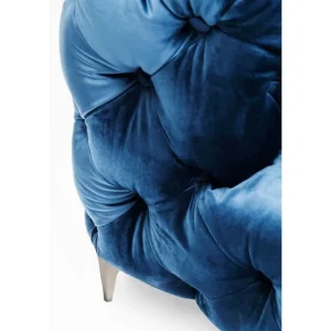 KARE Design Sofá Look 180cm em veludo Azul Sale