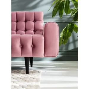 KARE Design Sofá Milchbar em veludo Malva 3 lug. Outlet