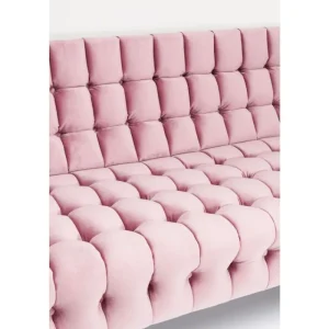 KARE Design Sofá Milchbar em veludo Malva 3 lug. Outlet