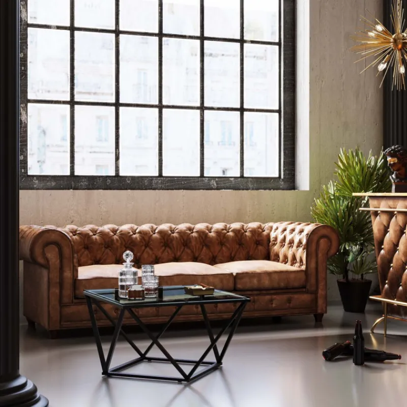 KARE Design Sofá Oxford 3 lug. Vintage Smart Fashion