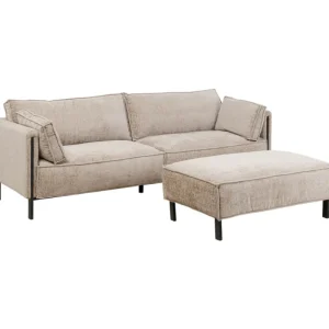 KARE Design Sofá Victor taupe 3 lug. Fashion