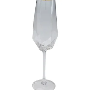 KARE Design Taça de champanhe Diamond Gold Rim Discount