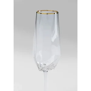 KARE Design Taça de champanhe Diamond Gold Rim Discount