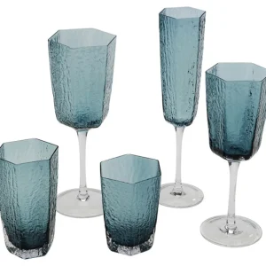 KARE Design Taça de vinho branco Cascata azul Online