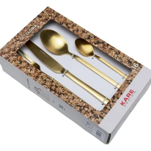 KARE Design Talheres Gloria Matt Dourado (16 peças) Fashion