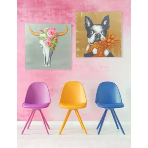 KARE Design Tela a Óleo Dog with Pineapple 80x80cm Hot